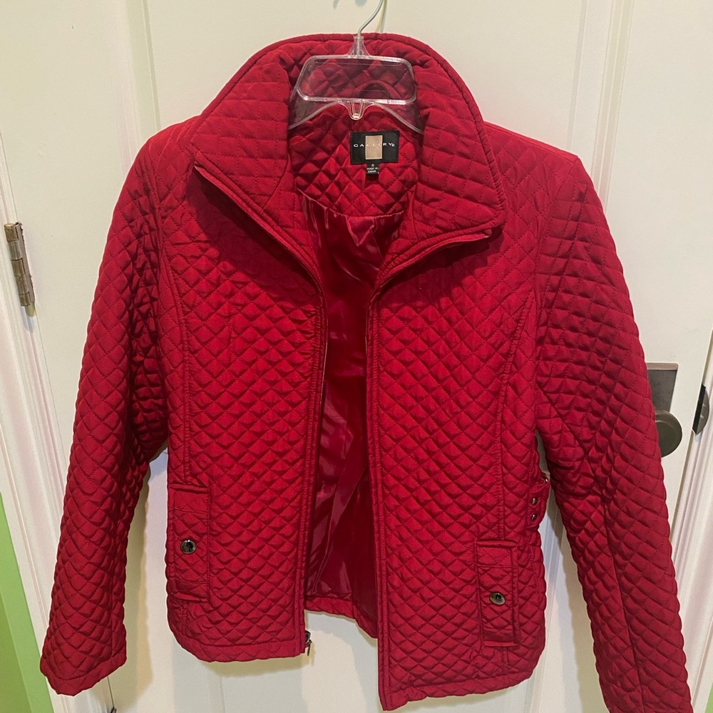Red Quilted Women's Jacket
